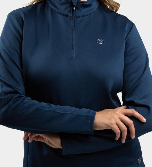 LADIES ULTRA BLEND MIDLAYER - NAVY