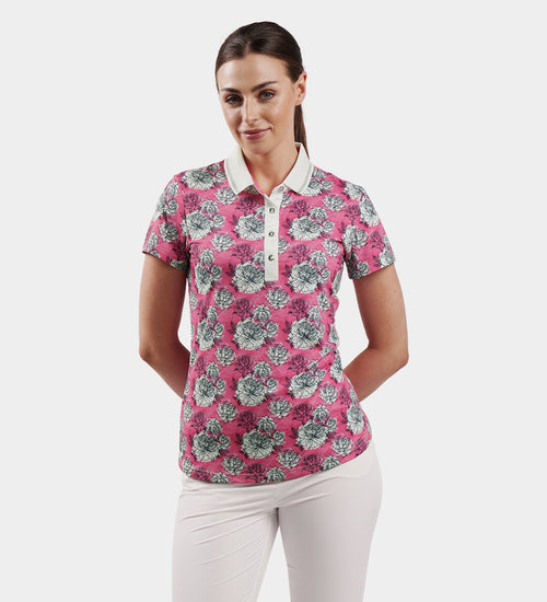 LADIES ROSES POLO - PINK