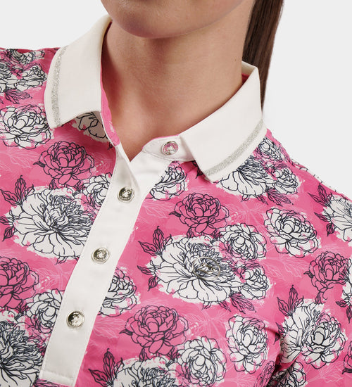 LADIES ROSES POLO - PINK