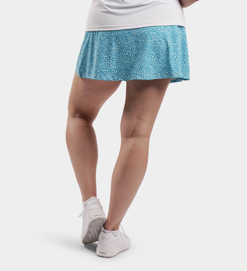 LADIES SIENNA SKORTS - LEOPARD TEAL