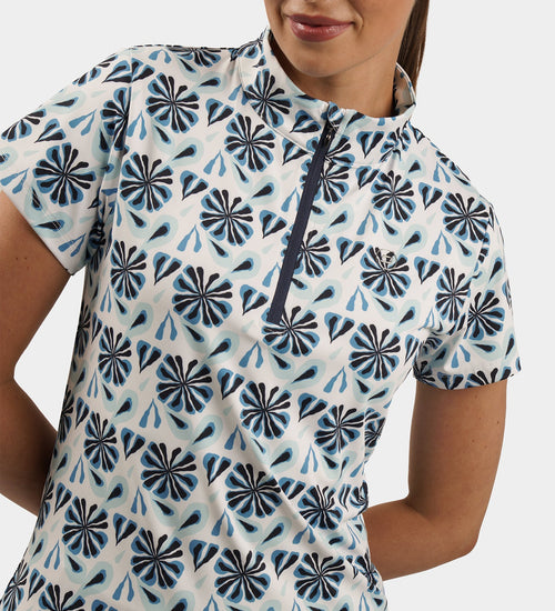 LADIES PRISM DRESS - FLORAL POWDER BLUE