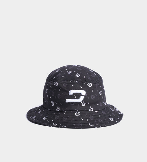 SKULLZ BUCKET HAT - BLACK