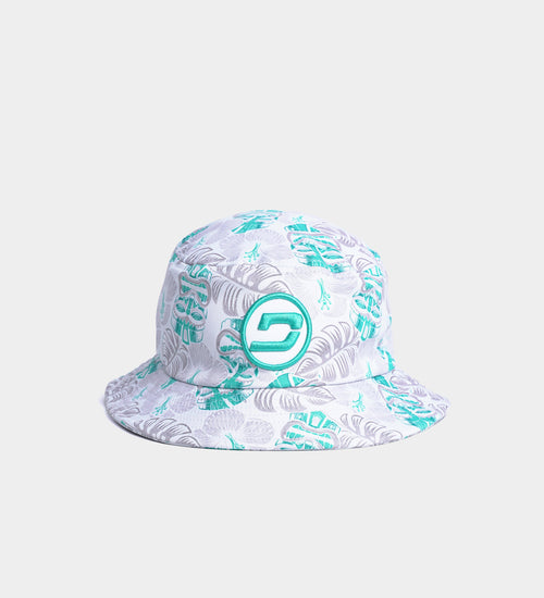 TIKI BUCKET HAT - WHITE / TEAL
