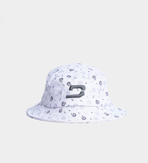 SKULLZ BUCKET HAT - WHITE