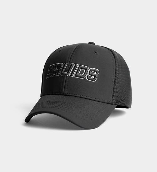 OUTLINE FITTED TRUCKER CAP - BLACK