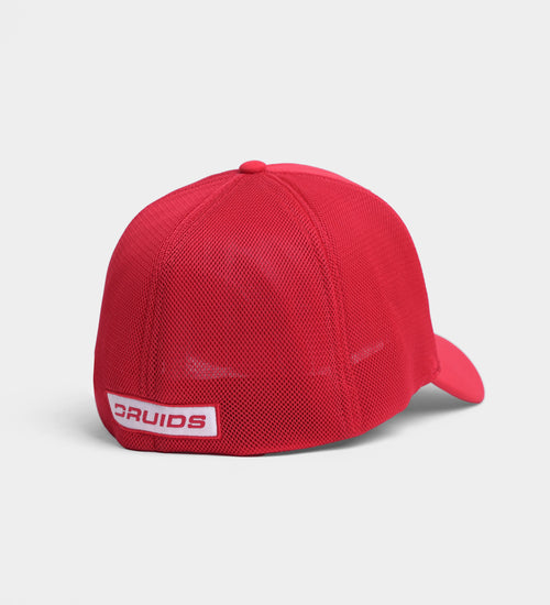 OUTLINE FITTED TRUCKER CAP - RED