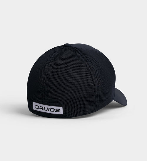 DRUIDS FITTED TRUCKER CAP - BLACK