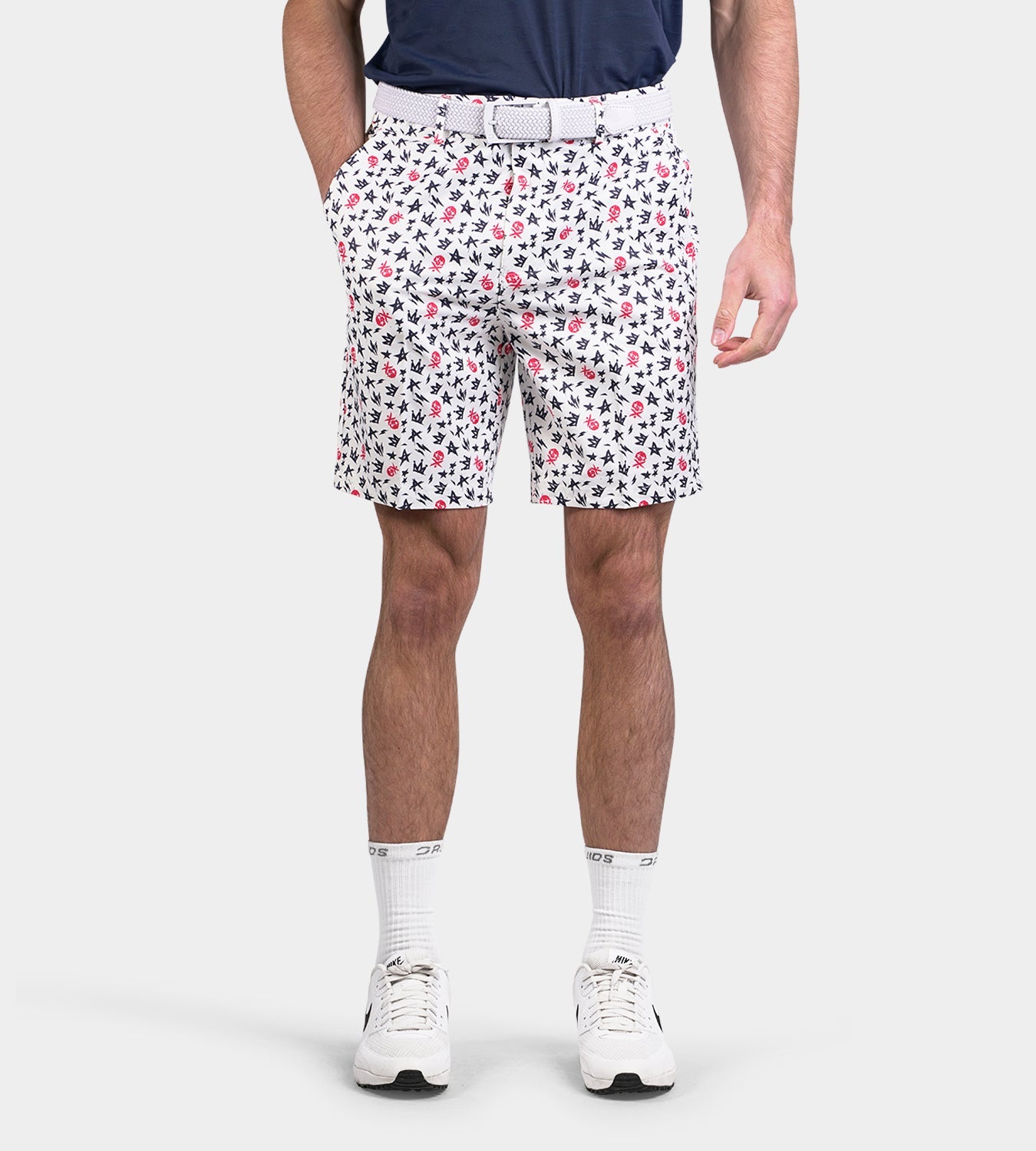 CLIMA GRUNGE SKULLZ SHORTS - WHITE