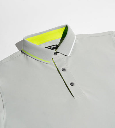 BAND LONG SLEEVE POLO - GREY