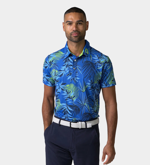 NEON TROPIC POLO - BLUE