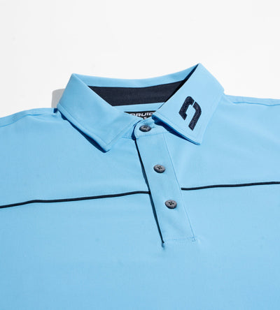 BLOCK PIQUE POLO - BLUE / NAVY