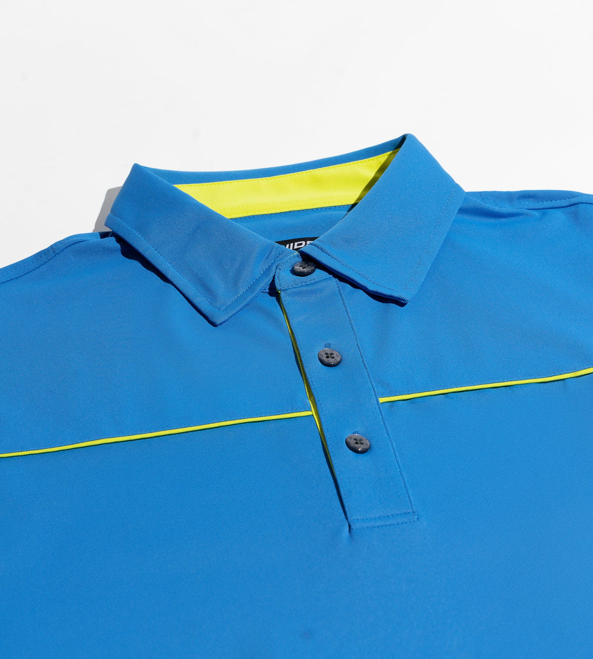 BLOCK PIQUE POLO - BLUE / LIME