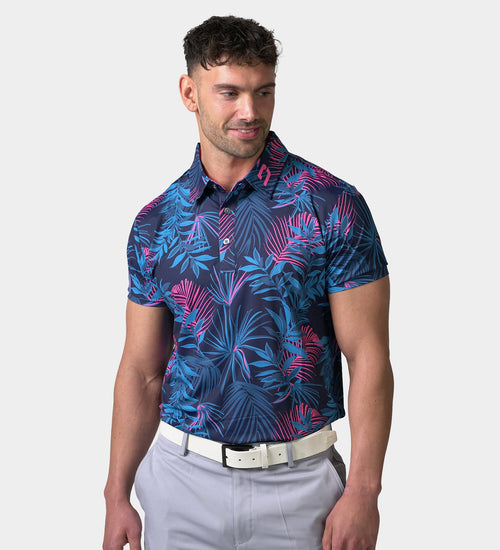 NEON TROPIC POLO - NAVY