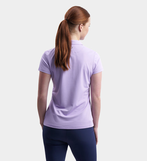 LADIES BLOCK PIQUE POLO - LAVENDER