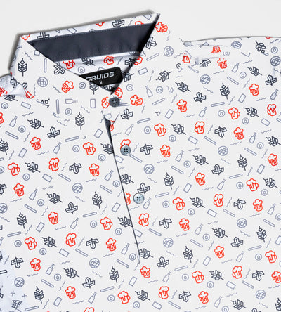 HOPS N BARLEY POLO - WHITE