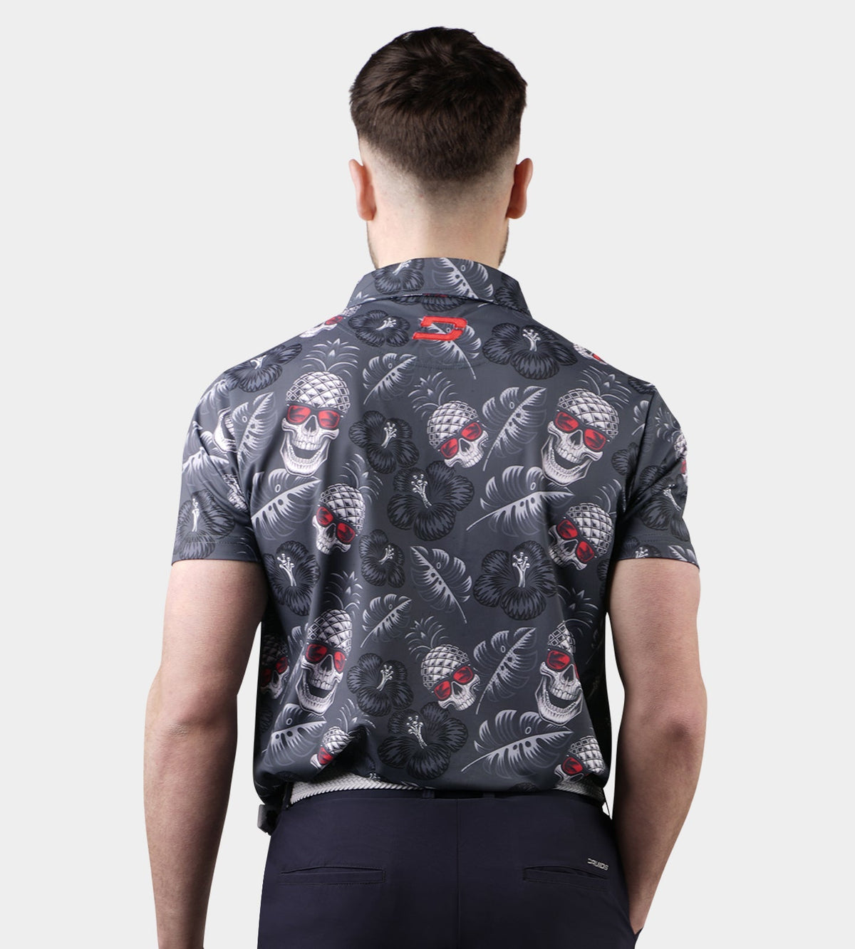 PINEAPPLE SKULLZ 2.0 POLO - CHARCOAL / RED