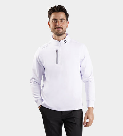 MEN'S ULTRA BLEND GOLF MIDLAYER 1/4 ZIP - WHITE
