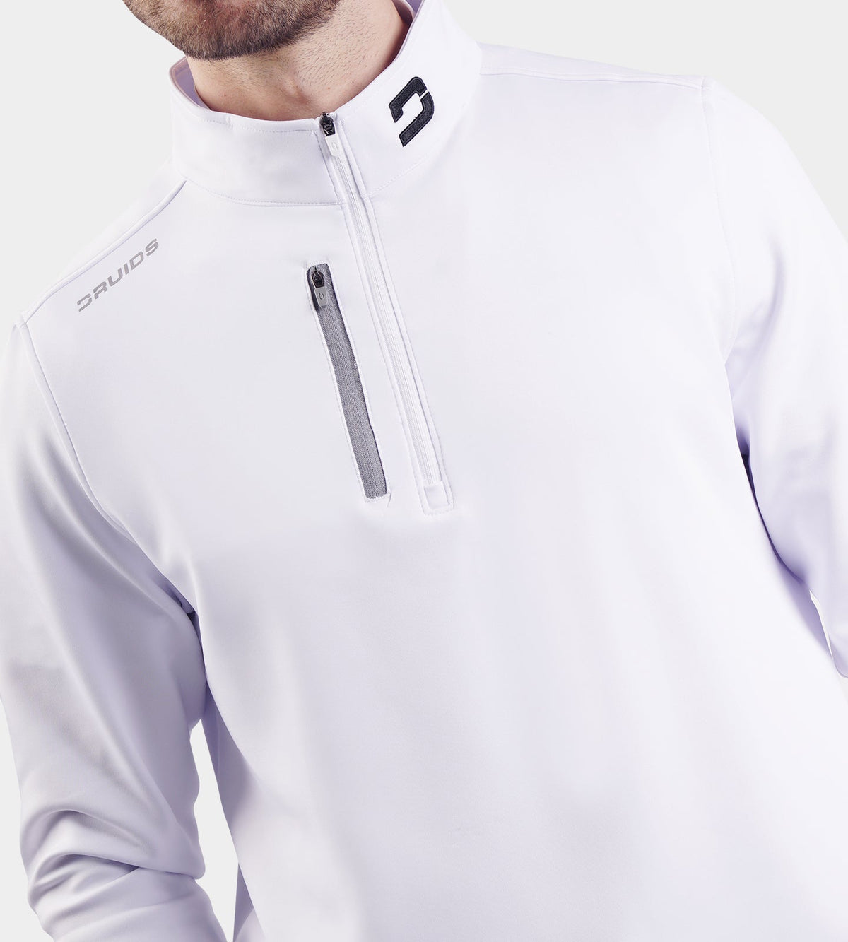 MEN'S ULTRA BLEND GOLF MIDLAYER 1/4 ZIP - WHITE