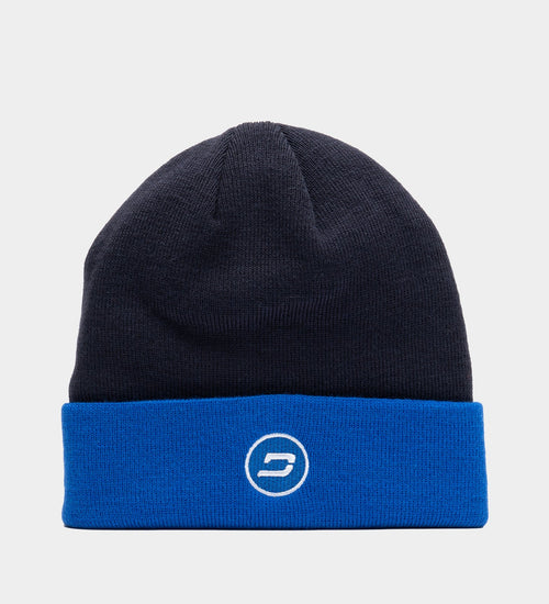 D BADGE BEANIE - NAVY
