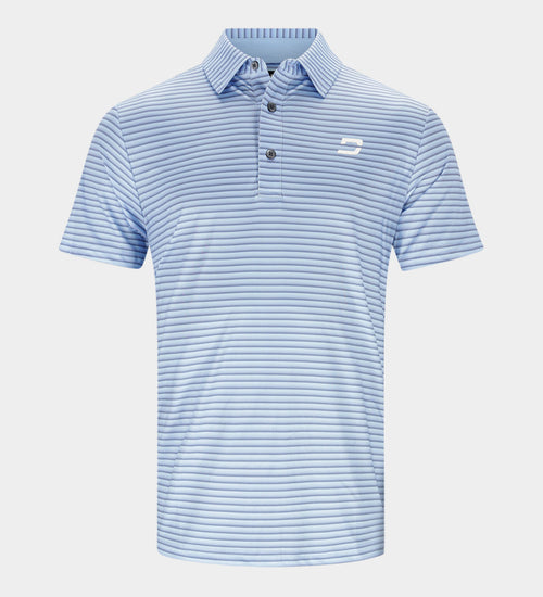 GRADIENT STRIPE POLO - BLUE