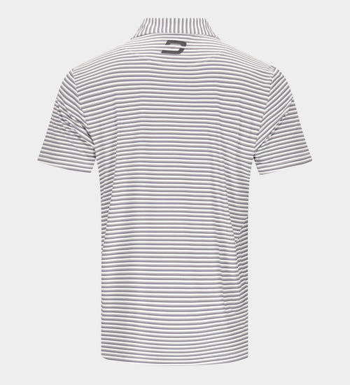 GRADIENT STRIPE POLO - GREY