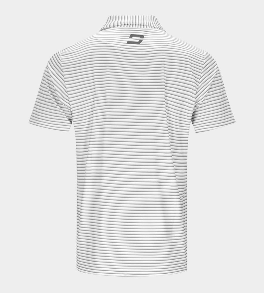 GRADIENT STRIPE POLO - WHITE