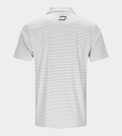 GRADIENT STRIPE POLO - WHITE