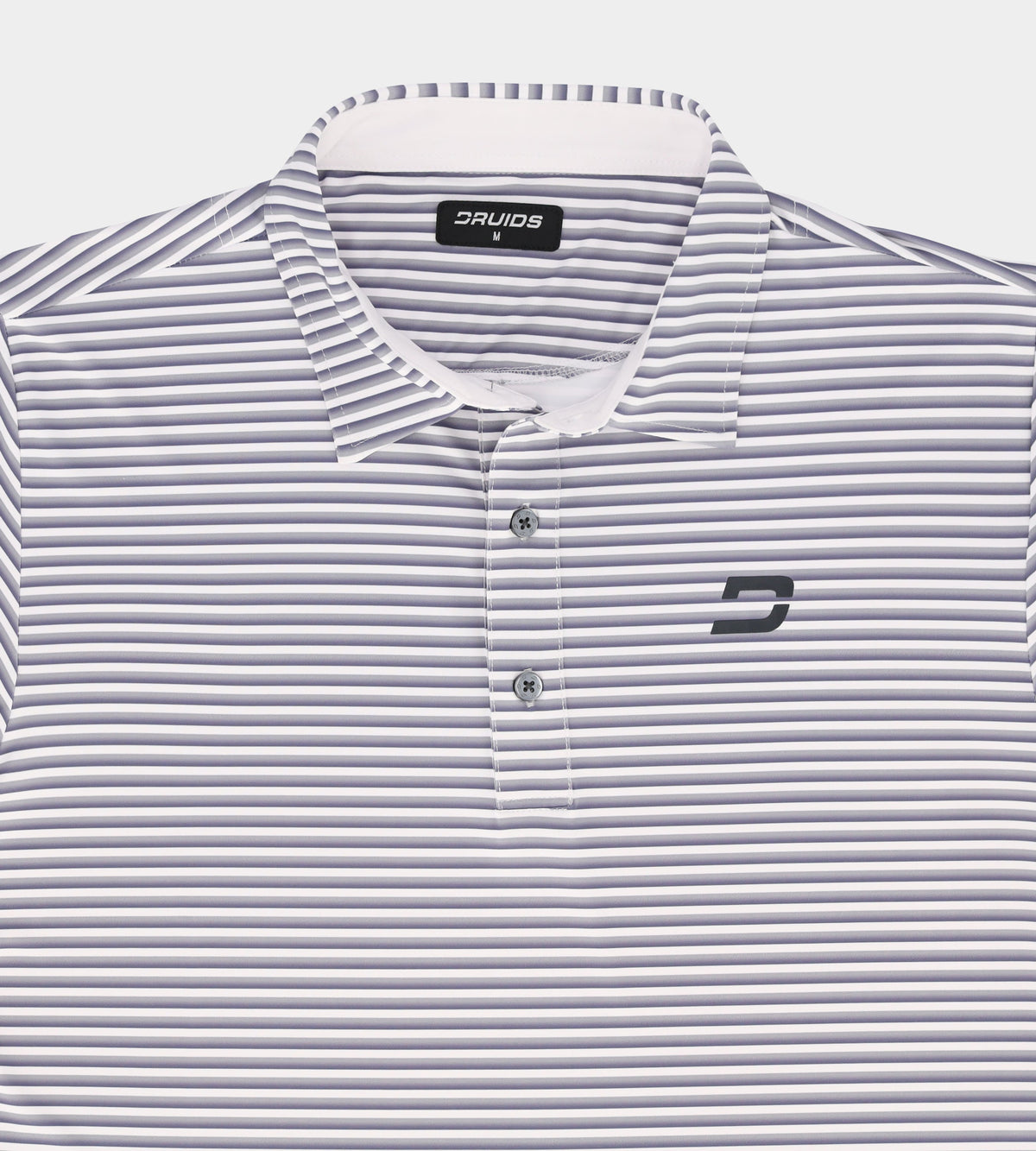 GRADIENT STRIPE POLO - GREY