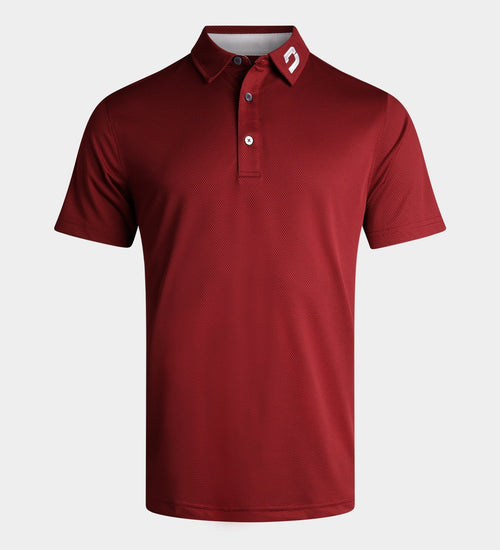 HONEYCOMB POLO - BURGUNDY