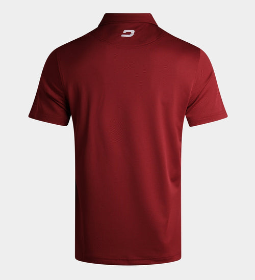 HONEYCOMB POLO - BURGUNDY