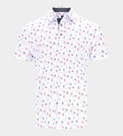 HOPS N BARLEY POLO - WHITE