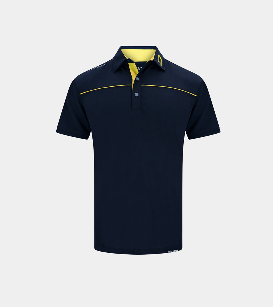 KIDS BLOCK PIQUE POLO NAVY YELLOW - DRUIDS