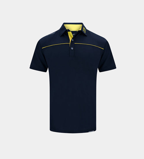 KIDS BLOCK PIQUE POLO - NAVY / YELLOW