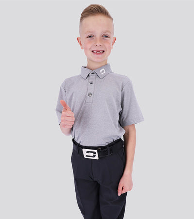 KIDS PERFORMANCE POLO GREY - DRUIDS