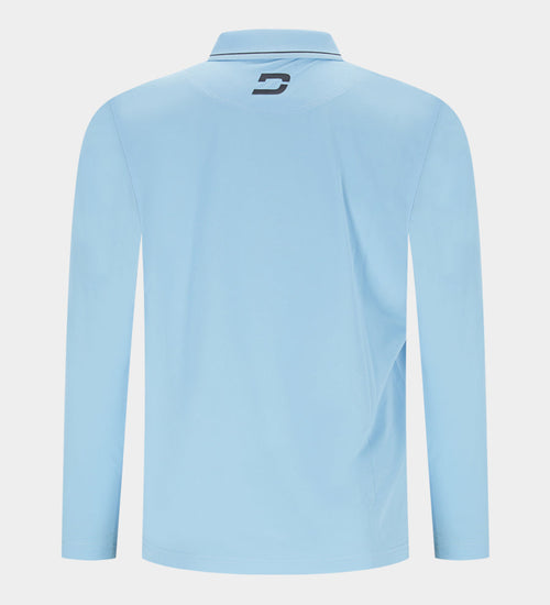 LEADER LONG SLEEVE POLO - BLUE/NAVY