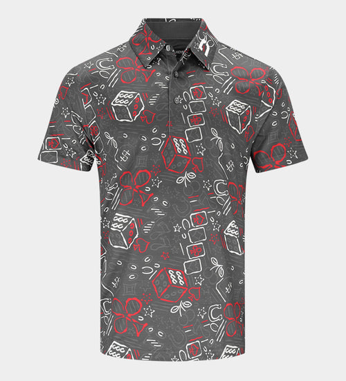 LUCKY 7 POLO - CHARCOAL