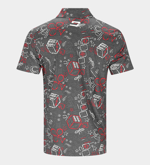 LUCKY 7 POLO - CHARCOAL