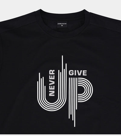 MEN'S NEVER GIVE UP T-SHIRT - BLACK - DRUIDS