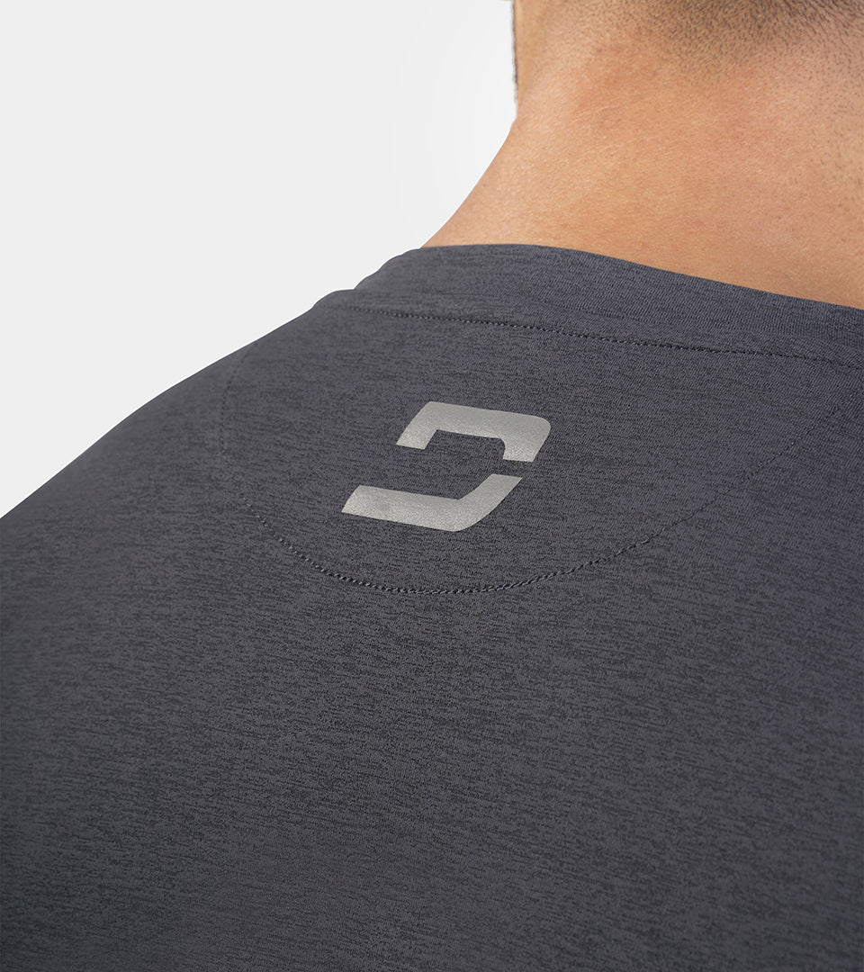 MEN'S RUN SPORTS T-SHIRT - GREY - DRUIDS