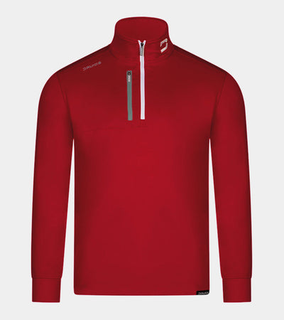 MEN'S ULTRA BLEND GOLF MIDLAYER 1/4 ZIP - RED - DRUIDS