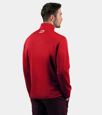 MEN'S ULTRA BLEND GOLF MIDLAYER 1/4 ZIP - RED - DRUIDS