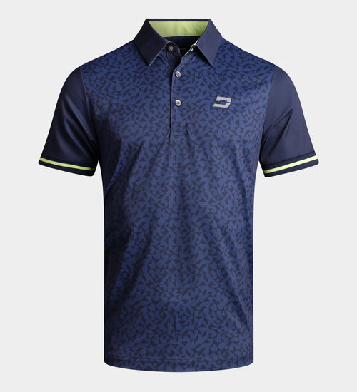 MODERN ABSTRACT POLO - NAVY