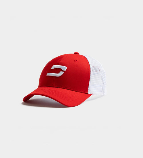 KIDS PLAYERS D CAP - RED/WHITE