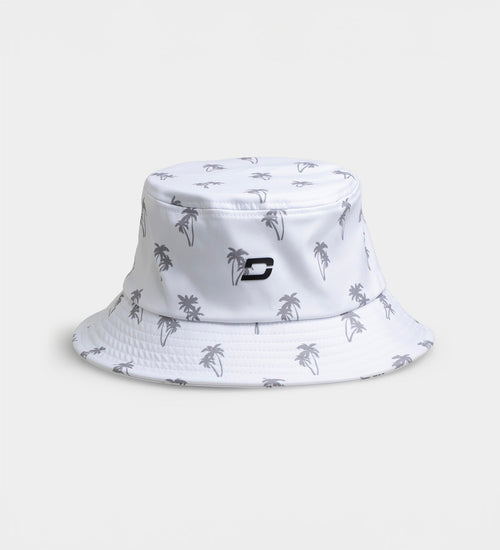 PALM BUCKET HAT - WHITE