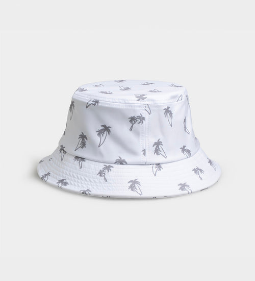 PALM BUCKET HAT - WHITE