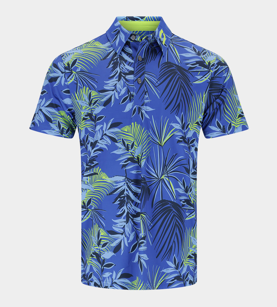 NEON TROPIC POLO - BLUE