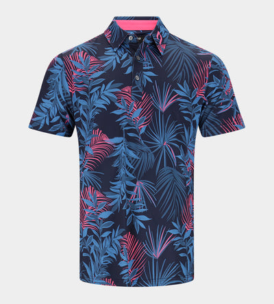 NEON TROPIC POLO - NAVY