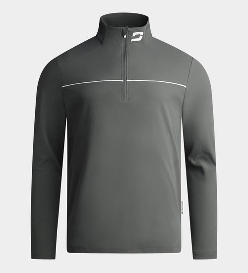 PIQUE MIDLAYER - CHARCOAL