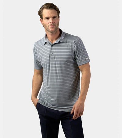 REFLECTIVE STRIPE POLO - GREY - DRUIDS