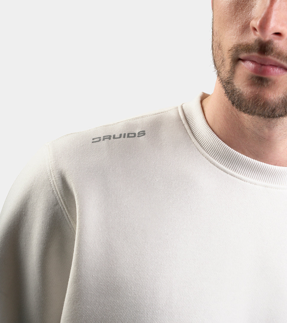 SIMPLE CREW SWEATSHIRT - WHITE - DRUIDS